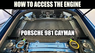 How to Access the Engine on a Porsche 981 Cayman [upl. by Acireit]