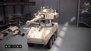 AUSA 2018 CMI Defence ARDEC Cockerill 3030 CRADA turret 30mm 3105 SAIC light tank [upl. by Nileuqay]