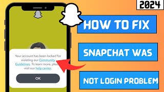 fix your account has been locked for violating community guidelines snapchat 2024  in iPhone iOS 17 [upl. by Ognimod]