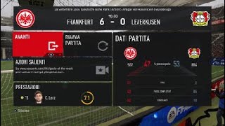 FIFA 22 Modalità Carriera 6 giornata della Bundesliga Entraicht Francoforte Bayer Leverkusen [upl. by Sanbo]