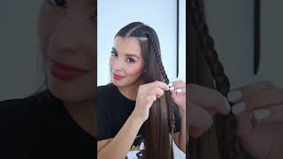 Idea de peinado fácil peinados hairstyle hairstyletutorial retoshorts30 trenzas [upl. by Kaia]