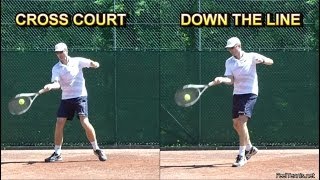 How to Hit Cross Court and Down the Line in Tennis [upl. by Monteria817]