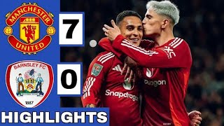 Manchester United vs Barnsley 70 Highlights amp All Goals 2024 HD  EFL Cup 202425 [upl. by Adleremse]