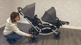 ABC Design Zoom Tandem Pushchair  a demo from Direct4baby [upl. by Cavuoto]