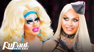 The Pit Stop S16 E08 🏁 Trixie Mattel amp Sasha Colby Serve and Snatch  RuPaul’s Drag Race S16 [upl. by Emanuela]