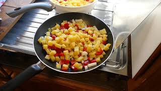 KARTOFFELPFANNE 😋MIT GEMÜSE🥔 UND EI🥚 ZUM NACHKOCHEN VIDEOBESCHREIBUNG [upl. by Meesak]