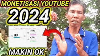 syarat monetisasi youtube 2024 lebih gampang [upl. by Lorette639]