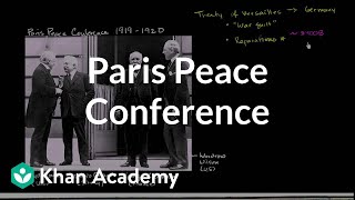 Paris Peace Conference and Treaty of Versailles  The 20th century  World history  Khan Academy [upl. by Ludewig]