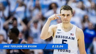 Jake Toolson talks BYU Hoops on BYUSN [upl. by Akkina]