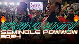 🔥GRAND ENTRY🔥 l Fri Seminole Tribal Fair Powwow 2024 [upl. by Ellimac]