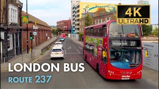 London Bus Ride Route 237 Double Decker 4K Virtual Tour [upl. by Krasner]