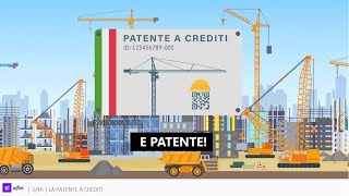 La patente a crediti nei cantieri temporanei o mobili [upl. by Kenyon]