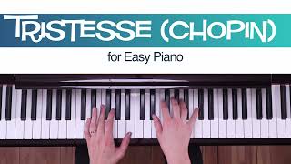 Tristesse Chopin  Beginner Piano Sheet Music [upl. by Ala135]