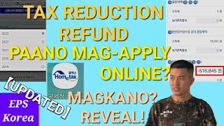 【UPDATED】 PAANO MAGAPPLY NG TAX REDUCTION REFUND ONLINE  HOMETAX  EPS SOUTH KOREA  JAYSUNDAY TV [upl. by Uriiah]