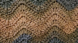 The Wavy Chevron Stitch  Crochet Tutorial [upl. by Svoboda]