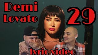 Demi Lovato  29 Lyric Video  • REACTION VIDEO [upl. by Oner]