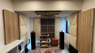 Acoustic Panels Installation HiFi Listening room acoustic treatment [upl. by Johnna]