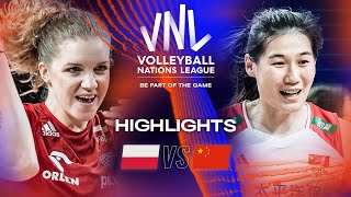 🇵🇱 POL vs 🇨🇳 CHN  Highlights Week 2  Womens VNL 2023 [upl. by Mayworm170]