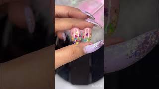 Encapsulated real flowers 😍🌸pressonails nailart ytshorts shorts naildesign [upl. by Ennirak]