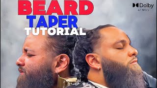 LOW TAPER FADE LONG HAIR  BEARD TAPER litcutzhd [upl. by Drol]