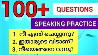 100 DAILY USE ENGLISH SENTENCES  Wh Questions with What How When etc Spoken English Malayalam [upl. by Marucci549]