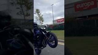 Yamaha MT07 Sound Aggressive Black Widow Failed Wheelie💥💨 mt07 yamaha motorcycle shorts [upl. by Bealle]