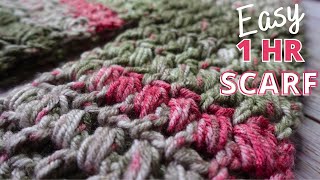 Crochet Scarf for Beginners Take 35  How to Crochet Super Easy TEXTURED SCARF in 1 hour [upl. by Ettennek]