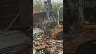 XINPU single cylinder hydraulic grapple working on scrap metal yard [upl. by Yona]