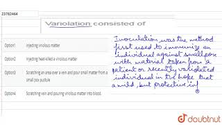 Variolation consisted of  12  MICROBES IN HUMAN WELFARE  BIOLOGY  DINESH PUBLICATION  Doubt [upl. by Curson943]