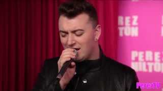 Naughty Boy ft Sam Smith  quotLA LA LAquot Acoustic Perez Hilton Performance [upl. by Ydac494]