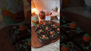 Pumpkin Patch Brownies 🎃 baking halloween [upl. by Fina540]