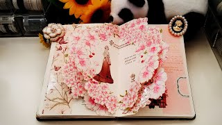 ASMR✨ scrapbooking 🌸Pink Theme asmr scrapbooking diy journal [upl. by Einama]