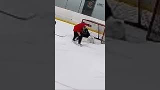 Brady Brown Practice goal between the legs beats the goalie hockey highlights 16u chicagofury [upl. by Lebasy]