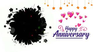 Happy Anniversary Black Screen  Wedding Anniversary Template Video Download [upl. by Kevan]