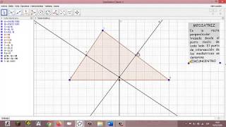 Gráfica de las mediatrices de un triángulo con geogebra [upl. by Abocaj]