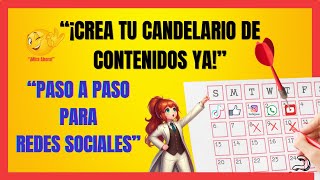 cómo crear un calendario de contenidos para redes sociales [upl. by Teragramyram]