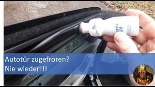 Autotür zugefroren  Autodichtungen pflegen [upl. by Lawlor]