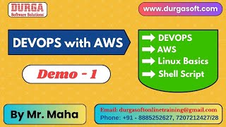 DEVOPS with AWS tutorials  Demo  1  by Mr Maha On 16092024 8AM IST [upl. by Aurelio]