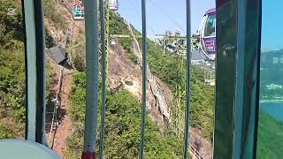 Hong Kong Cable Car ride from Summit to Old HK Street of Ocean Park [upl. by Wehrle]