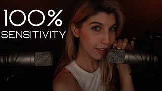 100 SENSITIVITY INAUDIBLE WHISPERS ASMR Intense Natural Mouth Sounds amp Hand Movements [upl. by Yeldnarb]