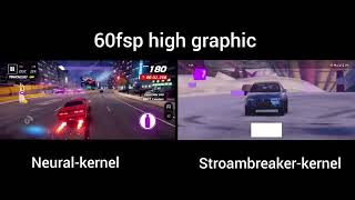 Neuralkernel vs Stroambreakerkernel  performance test Asphalt 9 unite ⚡⚡ [upl. by Marcile]