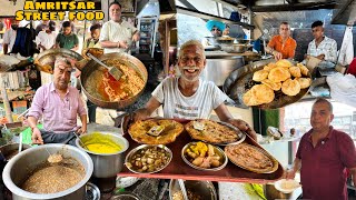 Amritsar Best Street Food  Desi Ghee Street Food In Amritsar  Street Food Near Golden Temple [upl. by Idoc842]