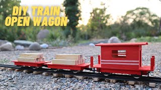 How to Make Train  DIY Balsa Wood Goods Train open Wagon Build [upl. by Annovahs520]