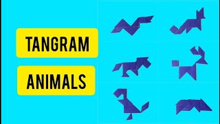 Learn Tangram animals  Lion Deer Fox Dinosaur Snake Pig  Tangram puzzle  Playful DNA [upl. by Nitsyrk128]