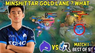 ECHO PICK MINSHITTAR GOLD LANE  WHAT   ECHO VS RSG GAME 1 [upl. by Aciretnahs]