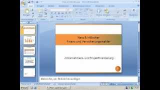 Tutorial Powerpoint 2007  2010 Folien ein und ausblenden [upl. by Theodoric]