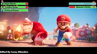 The Super Mario Bros Movie 2023 Final Battle with healthbars 12 [upl. by Eneladgam694]