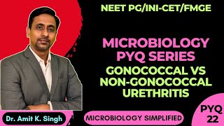 NEET PGINICETFMGE Microbiology PYQ Series  PYQ 22 Gonococcal vs NonGonococcal Urethritis [upl. by Keldah]