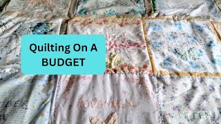 Whats The Cheapest Way To Make A Vintage Hankie Quilt [upl. by Annauqahs]