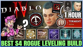 Diablo 4  New Best Rogue Leveling Build  Season 4 FAST 1 to 70  Skills Tempering Gear Guide [upl. by Xavier11]